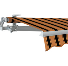 Store banne à rayures marron et noir