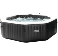 Jacuzzi gonflable avec jets d''eau et logo Intex.