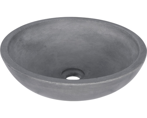 Graues Aufsatzwaschbecken aus Beton