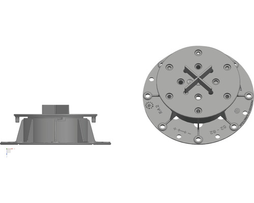 Plot pour terrasse FLAIRSTONE Base réglable avec joint en croix 52-82 mm