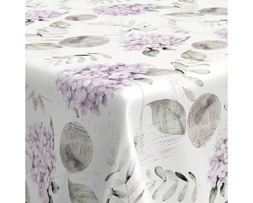 Nappe Premium Hydrangea largeur 140 cm (au mètre) Nappe avec motif floral et motifs d''hydrangeas