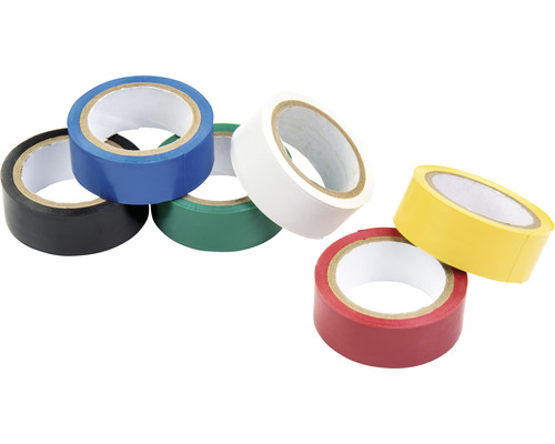 Kit de rouleau de bande adhésive universel 6 pièces Plusieurs rouleaux de ruban isolant de différentes couleurs