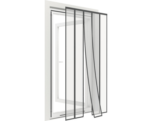 Rideau de porte avec fermeture magnétique Easy Life Premium sans perçage noir 125x220 cm