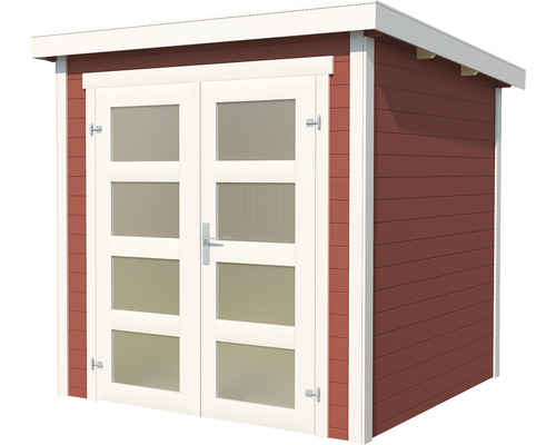 Abri de jardin avec double porte et fenêtres