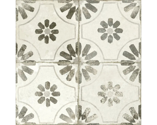 Dekorative Bodenfliese mit floralem Muster