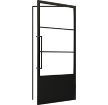 Porte intérieure ouverte avec insert en verre et poignée