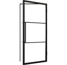 Porte intérieure avec insert en verre et cadre en métal