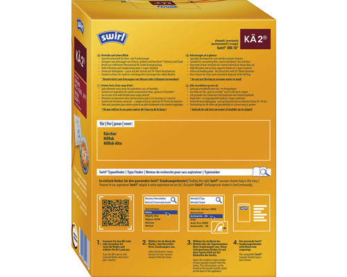 Emballage de sacs d''aspirateur Swirl KÄ 2