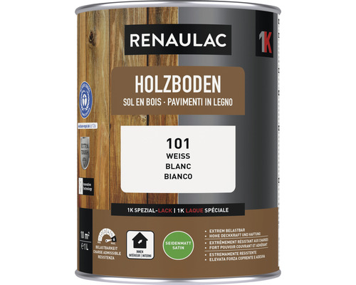 Peinture pour sol en bois RENAULAC mat satiné blanc 1 l