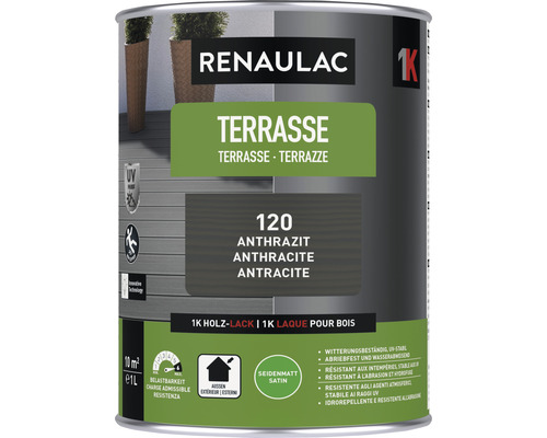 RENAULAC Terrassenfarbe seidenmatt anthrazit 1 l