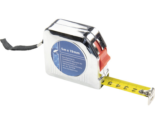 Rollbandmass mit einer Länge von 5 Metern und einer Breite von 19 Millimetern