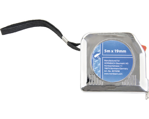 Rollbandmass mit einer Länge von 5 Metern und einer Breite von 19 Millimetern