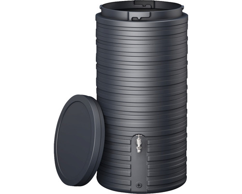 Regentonne mit Deckel und Wasserhahn