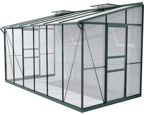 Gewächshaus mit Tür und Fenstern