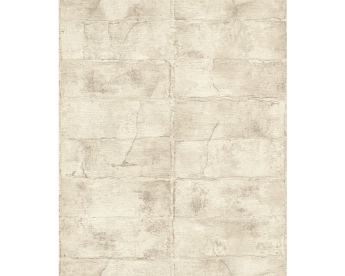 Papier peint intissé 520132 Concrete aspect pierre beige Papier peint aspect mur de pierre