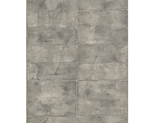 Papier peint intissé 520156 Concrete aspect pierre gris