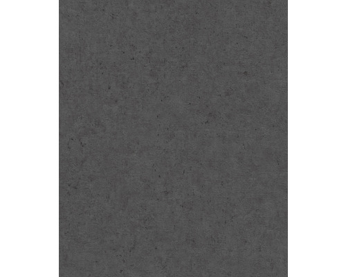 Papier peint intissé 520927 Concrete uni noir Structure de ciment grise pour mur et sol