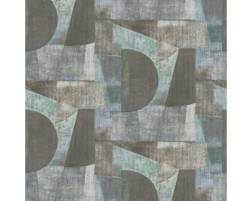 Papier peint panoramique intissé 521733 géométrique abstrait effet d'optique bleu 6 pces 300 x 300 cm