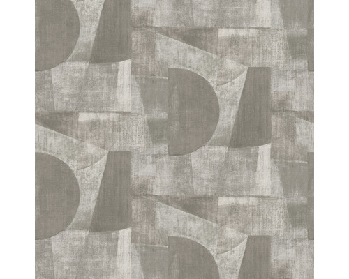 Papier peint panoramique intissé 521757 géométrique abstrait effet d'optique gris 6 pces 300 x 300 cm