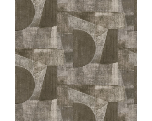 Papier peint panoramique intissé 521764 géométrique abstrait effet d'optique marron 6 pces 300 x 300 cm