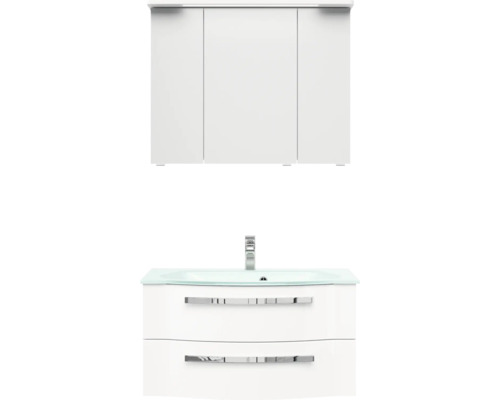 Set de meubles de salle de bains Pelipal xpressline 4005 92 cm blanc polaire 3 pièces 992.0970211