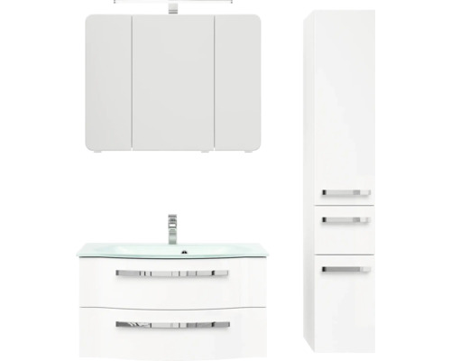 Set de meubles de salle de bains Pelipal xpressline 4005 122 cm blanc polaire 4 pièces 4005.0907111110