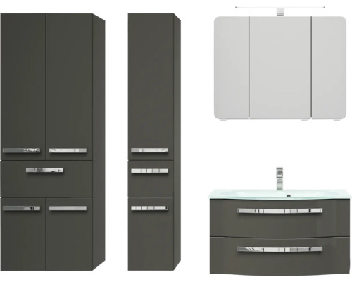 Set de meubles de salle de bains Pelipal xpressline 4005 182 cm gris pierre 5 pièces 4005.0907111121