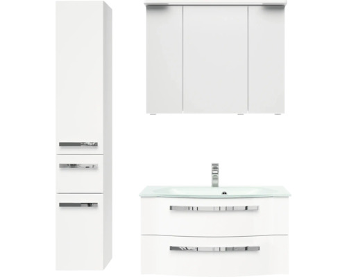 Set de meubles de salle de bains Pelipal xpressline 4005 122 cm blanc polaire 4 pièces 4005.0907112110