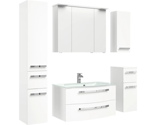 Set de meubles de salle de bains Pelipal xpressline 4005 152 cm blanc polaire 6 pièces 4005.0907112111