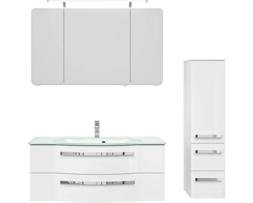 Set de meubles de salle de bains Pelipal xpressline 4005 150 cm blanc polaire 4 pièces 4005.1207111110