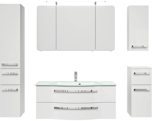 Set de meubles de salle de bains Pelipal xpressline 4005 180 cm blanc polaire 6 pièces 4005.1207111111