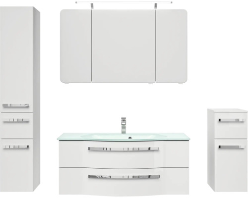 Set de meubles de salle de bains Pelipal xpressline 4005 180 cm blanc polaire 5 pièces 4005.1207111112