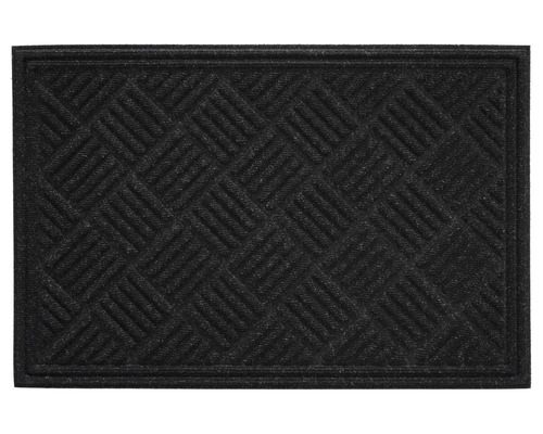 Paillasson tapis éco Contures noir 80x120 cm