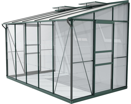 Gewächshaus mit Stahlrahmen und transparenten Wänden