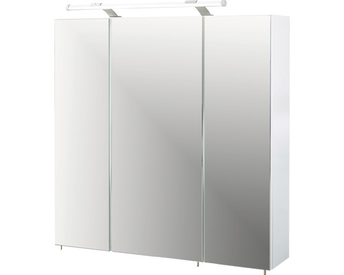 Spiegelschrank Möbelpartner Dorina BxHxT 70x75x16 cm weiss