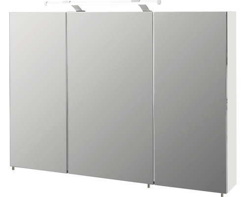 Armoire de toilette Möbelpartner Dorina 100 cm blanc 3 portes