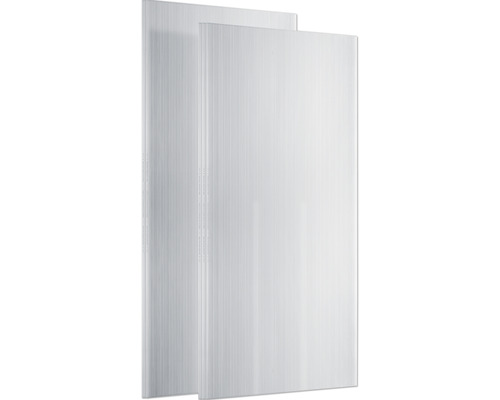 Deux plaques alvéolaires transparentes