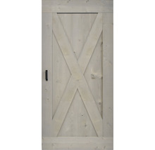 Holztür mit X-förmigem Design und Griff
