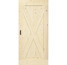 Holztür mit X-förmigem Design und Griff