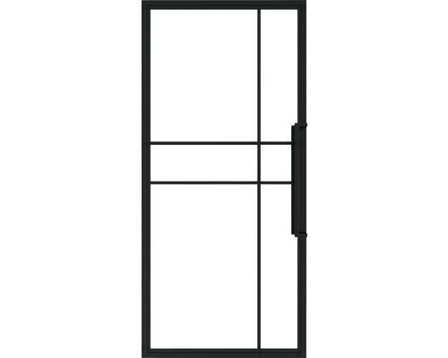 Porte simple en verre avec poignée