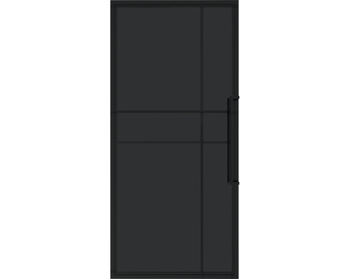 Porte intérieure noire avec poignée