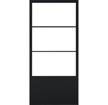 Porte intérieure noire avec vitrage