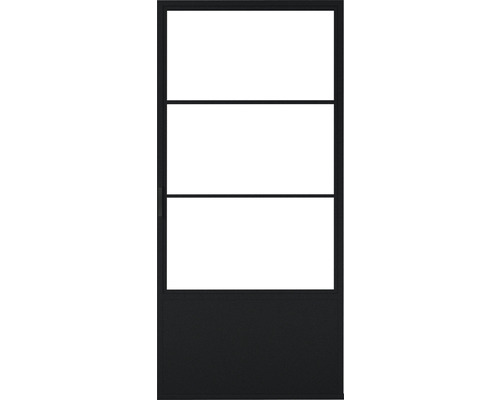 Porte intérieure noire avec vitrage