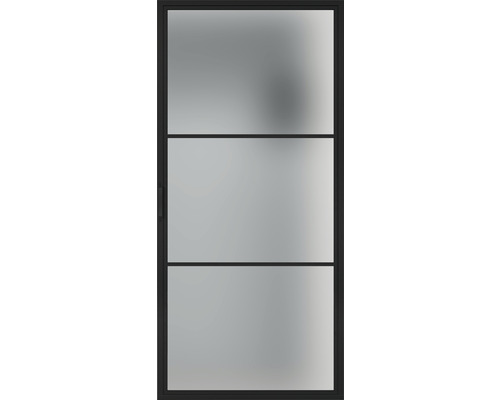 Porte en verre avec deux traverses