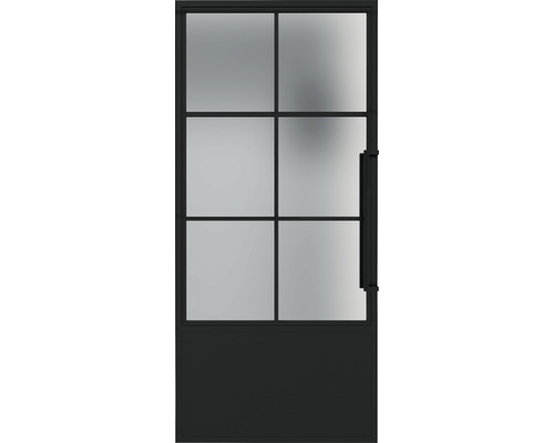 Porte intérieure avec partie vitrée et poignée de porte