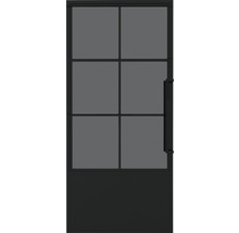 Porte intérieure avec cadre en acier et insert en verre