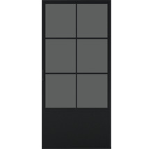 Porte intérieure avec six panneaux de verre dans la partie supérieure