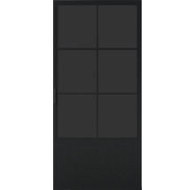 Porte intérieure noire avec vitrage