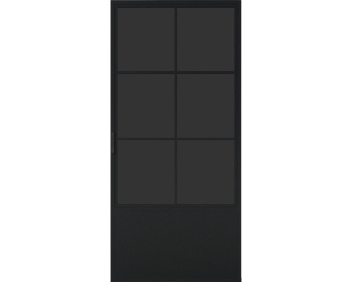 Porte intérieure noire avec vitrage
