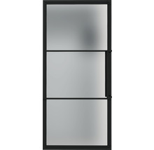 Porte intérieure avec cadre en acier et verre satiné